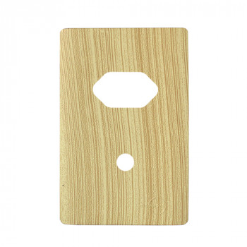 Placa p/ 1 Tomada + Furo 4x2 - Novara Maple Placa p/ 1 Tomada + Furo 4x2 - Novara Maple